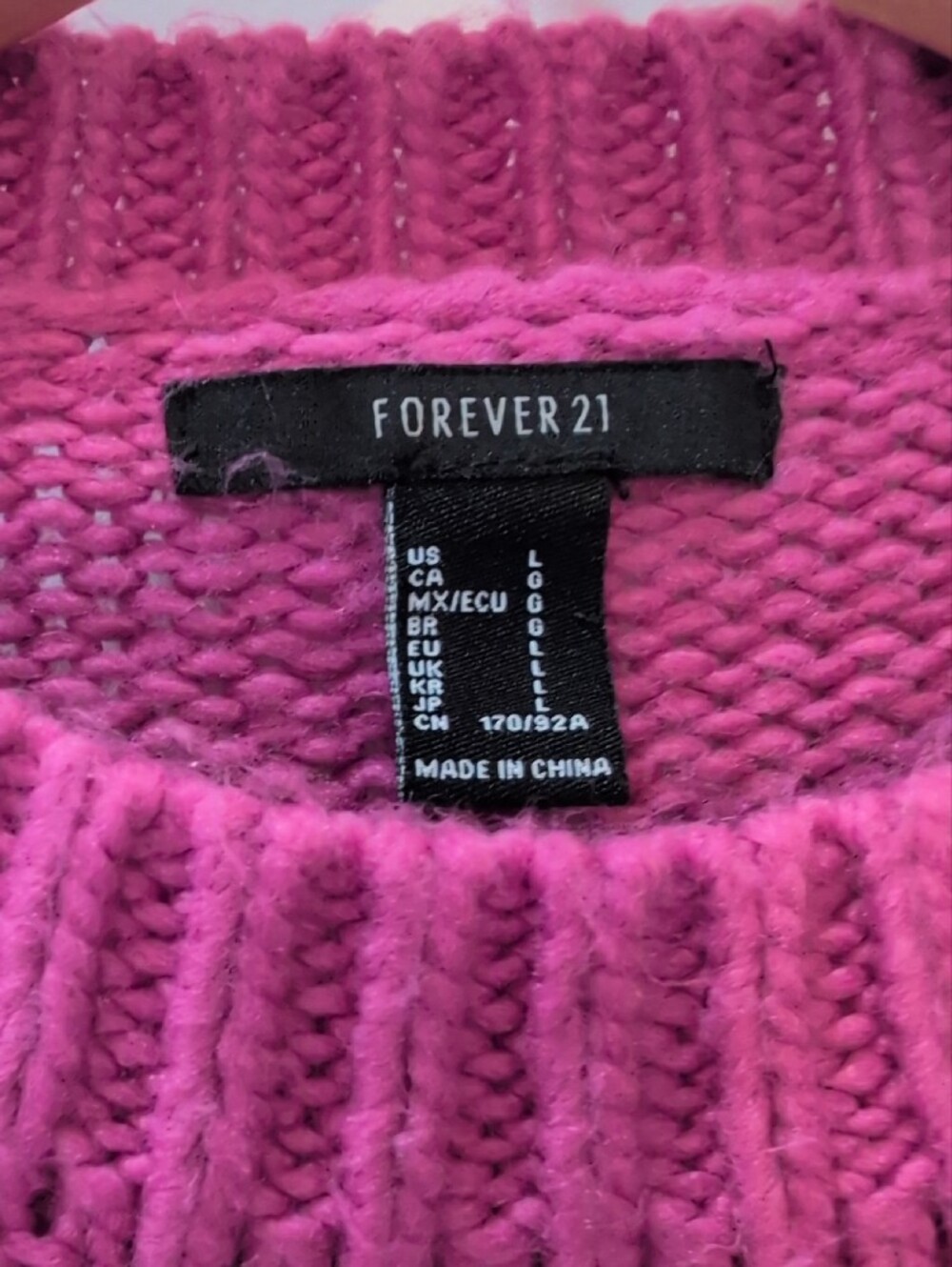 Forever 21 Fuchsia Floral Crewneck Sweater - Picture 2 of 5
